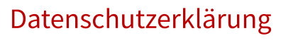 Datenschutzerklärung